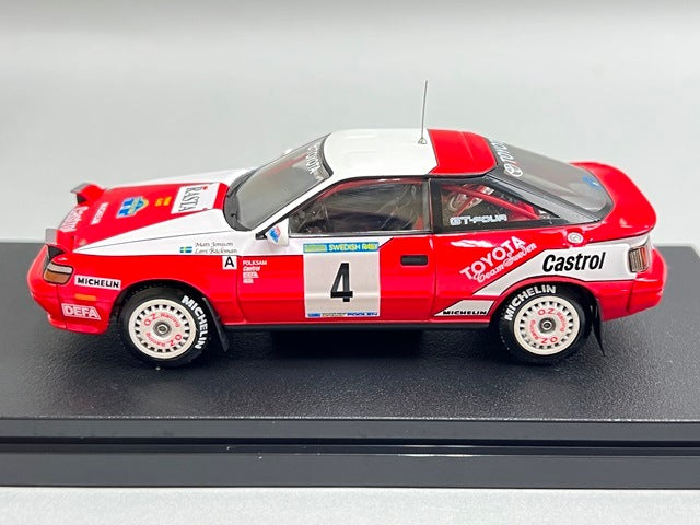1:43 HPI 8146 Mirage Toyota Celica GT-Four Rally Sweden 1992 #4 model car