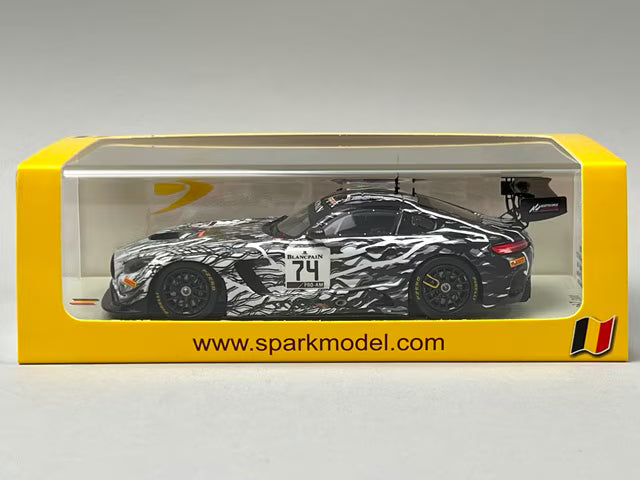 1:43 SPARK SB268 Mercedes AMG GT3 Ram Racing 2nd Pro-Am Cup class SPA 24h 2019 #74