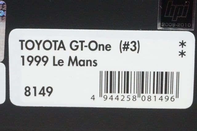 1:43 HPI 8149 Toyota GT-One Le Mans 1999 #3