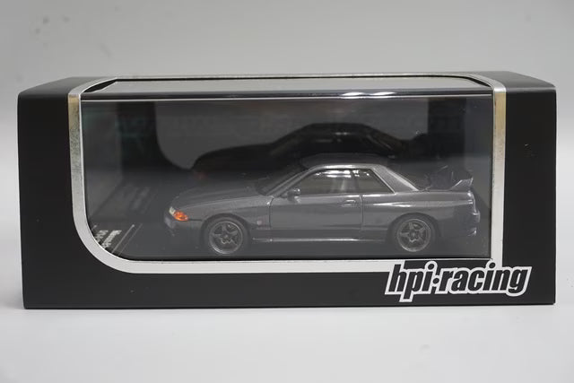1:43 HPI 8157 Nissan Skyline GT-R (R32) Gun Gray Metallic model car