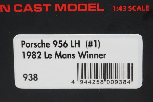 1:43 HPI 938 Porsche 956 LH Le Mans 1982 Winner #1 J.lckx/D.Bell