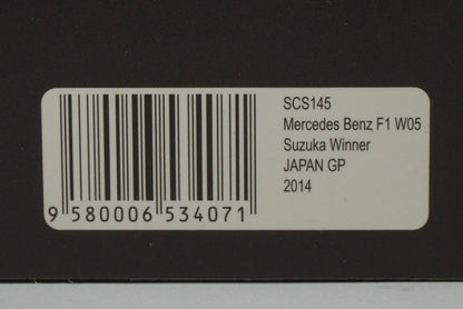 1:43 SPARK SCS145 Mercedes Benz F1 W05 Suzuka 2014 Japan GP Winner #44 L.Hamilton