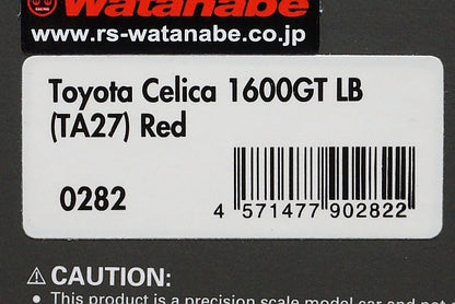 1:43 ignition model IG0282 Toyota Celica 1600GT LB (TA27) Red