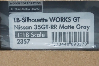 1:18 ignition model IG2357 Nissan LB-Silhouette WORKS GT Nissan 35GT-RR Matte Gray