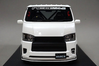 1:18 ignition model IG2804 T･S･D WORKS Hiace Pearl White Resin