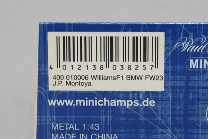 1:43 MINICHAMPS 400010006 Williams F1 BMW FW23 J.P.Montoya #6 White / Blue