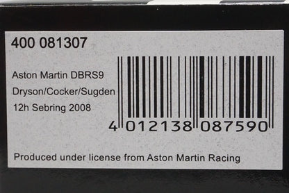 1:43 MINICHAMPS 400081307 Aston Martin DBRS9 12h Sebring 2008 #007