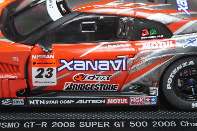 1:43 EBBRO 44200 Nissan XANAVI NISMO GT-R Super GT 500 2008 Champion #23