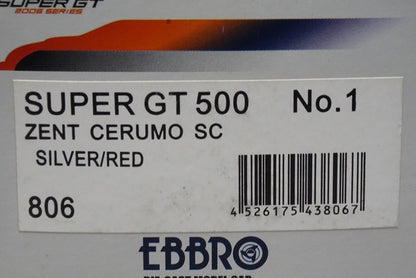 1:43 EBBRO 43806 Lexus ZENT CELMO SC Super GT 2006 #1