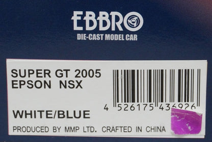 1:43 EBBRO 43692 Honda EPSON NSX Super GT 2005 #32