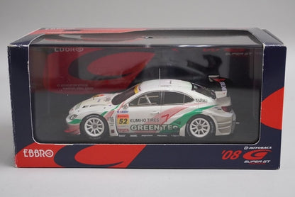 1:43 EBBRO 44066 Lexus Green Tec KUMHO IS350 Super GT300 2008 #52 model car