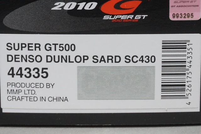 1:43 EBBRO 44335 Lexus DENSO DUNLOP SARD SC430 Super GT500 2010 #39