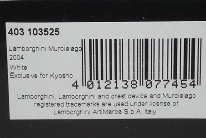 1:43 MINICHAMPS 403103525 KYOSHO Lamborghini Murcielago 2004 White