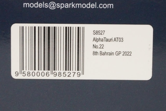 1:43 SPARK S8527 Alfatauri AT03 Bahrain GP 2022 #22 Yuki Tsunoda