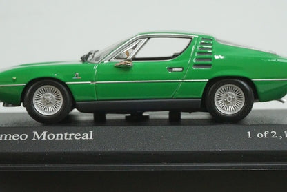 1:43 MINICHAMPS 400120621 Alfa Romeo Montreal 1973 Green model car