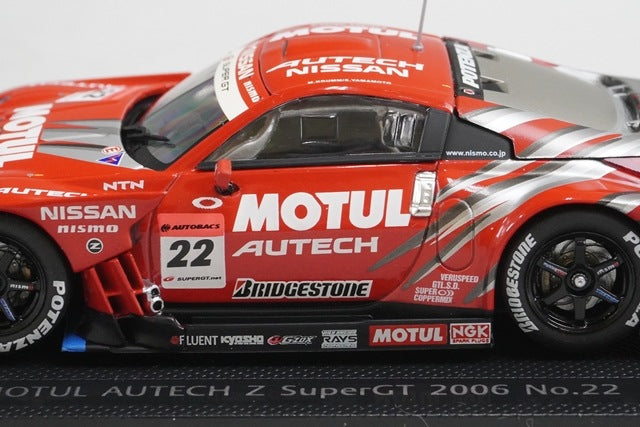 1:43 EBBRO 43795 Nissan MOTUL AUTECH Z Super GT 2006 #22 model car