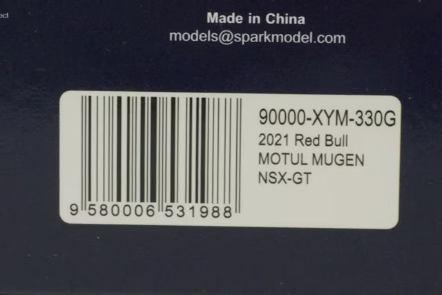1:43 SPARK 90000-XYM-330G Honda Red Bull Motul Mugen NSX-GT 2021 #16 model car