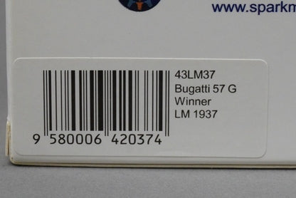 1:43 SPARK 43LM37 Bugatti 57 G LM Winner 1937 #2 model car