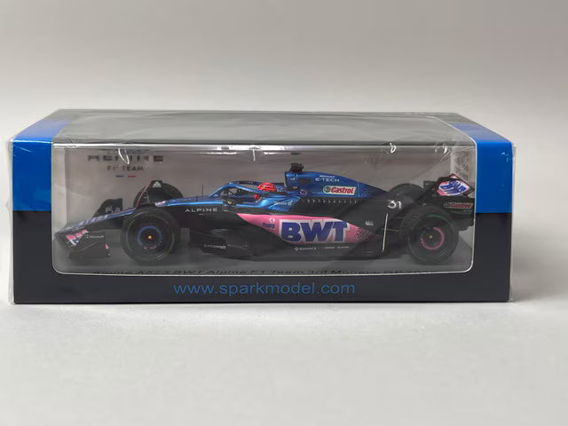 1:43 SPARK S8566 Alpine A523 BWT F1 Team Monaco GP 3rd 2023 #31