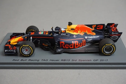 1:43 SPARK S5036 Red Bull Racing TAG Heuer RB13 Spanish GP 3rd 2017 #3 D. Ricciardo model car