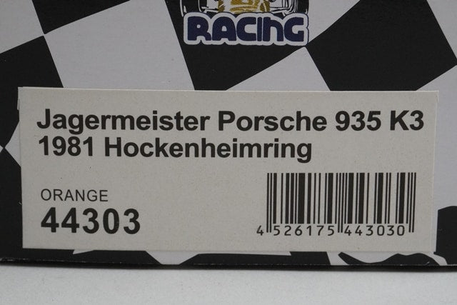 1:43 EBBRO 44303 Jaegermeister Porsche 935 K3 Hockenheim 1981 #52 Orange model car