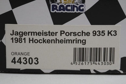 1:43 EBBRO 44303 Jaegermeister Porsche 935 K3 Hockenheim 1981 #52 Orange model car
