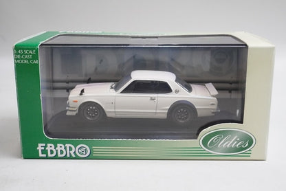 1:43 EBBRO 43582 Nissan Skyline GT-R KPGC10 1971 White model car