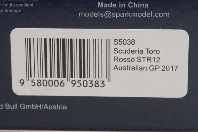1:43 Spark S5038 Scuderia Toro Rosso STR12 #55 Australian GP 2017 model car