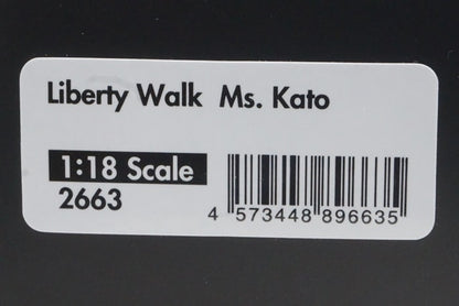 1:18 ignition model IG2358 LB-Silhouette WORKS GT Nissan 35GT-RR White Ms.Chisaki Kato