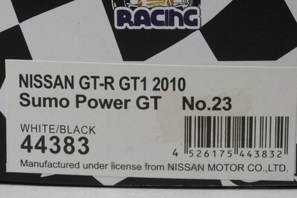 1:43 EBBRO 44383 Nissan GT-R GT1 Sumo Power GT 2010 #23 White Black model car