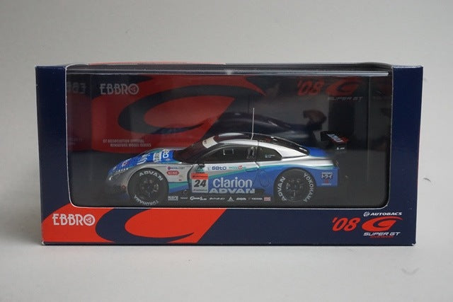 1:43 EBBRO 44046 Nissan Wood One Advan Clarion GT-R Super GT500 2008 #24