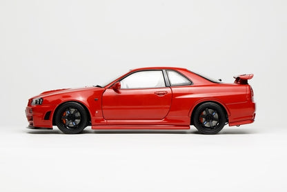 M83411 MOTORHELIX 1:18 Nissan SKYLINE GT-R R34 CUSTOMIZED VERSION ACTIVE RED model car