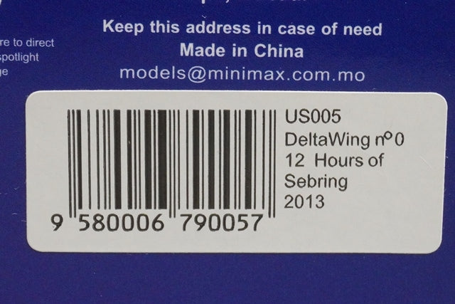 1:43 SPARK US005 Deltawing Sebring 12 Hours 2013 #0 model car