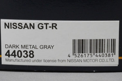 1:43 EBBRO 44038 Nissan GT-R 2007 Dark Metal Grey model car