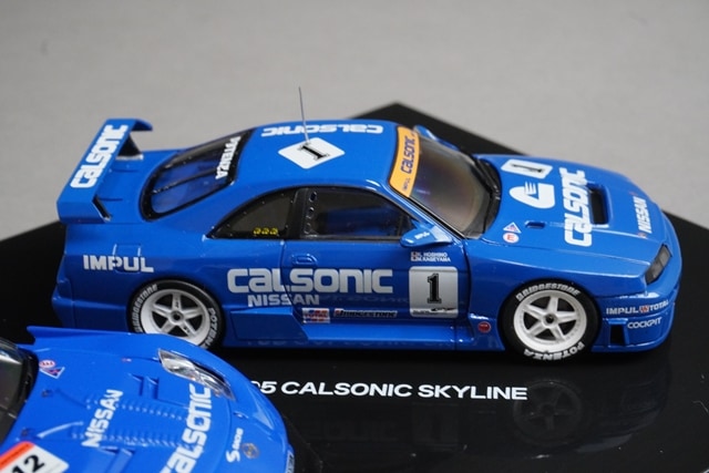1:43 EBBRO Fuji Speedway Nissan Calsonic THANKS 100th Race Anniversary Special Set of 2 #12 #1 model car