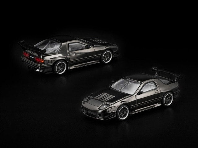 [ Pre-order ] PRDC008 POP RACE 1:64 Mazda RX7 (FC3S) RE-AMEMIYA Dark Chrome
