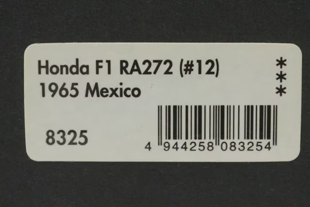 1:43 HPI 8325 Honda F1 RA272 Mexico 1965 #12
