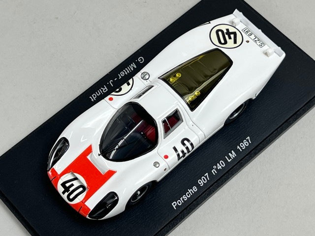 1:43 Spark S3477 Porsche 907 Le Mans 24H 1967 #40 G. Mitter / J. Rindt