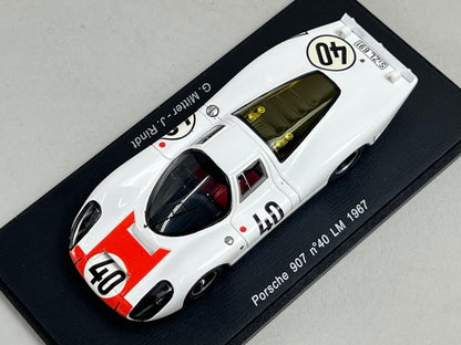 1:43 Spark S3477 Porsche 907 Le Mans 24H 1967 #40 G. Mitter / J. Rindt