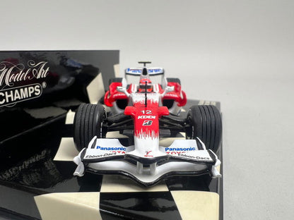 1:43 MINICHAMPS 400080082 Panasonic Toyota Racing Show Car 2008 #12 T. Glock