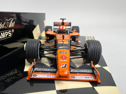 1:43 MINICHAMPS 430010085 Orange Arrows Asiatech Show Car 2001 #15 E. Bernoldi