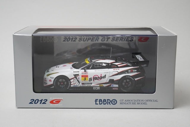 1:43 EBBRO 44746 S-Road NDDP GT-R Super GT300 2012 #3 Yuhi Sekiguchi Katsumasa Chiyo model car