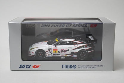 1:43 EBBRO 44746 S-Road NDDP GT-R Super GT300 2012 #3 Yuhi Sekiguchi Katsumasa Chiyo model car
