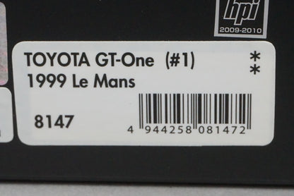 1:43 HPI 8147 Toyota GT-One Le Mans 1999 #1 Zent model cars