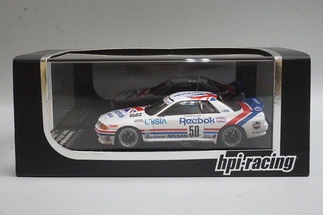 1:43 HPI 8607 Nissan Reebok Skyline GT-R JTC Suzuka 1991 #50 model car