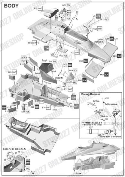 [ Back-order ] Studio27 FD20007 1:20 FW08C TEST DONINGTON 1983 Multimedia Kit