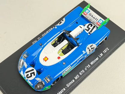 1:43 Spark 43LM72 Matra-Simca MS670 Le Mans 24H Winner 1972 #15 H. Pescarolo / G. Hill