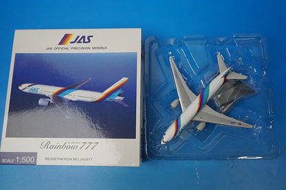 1:500 B777-200 JAS Japan Air System Rainbow Seven JA8977 JD51003 JALUX airplane model