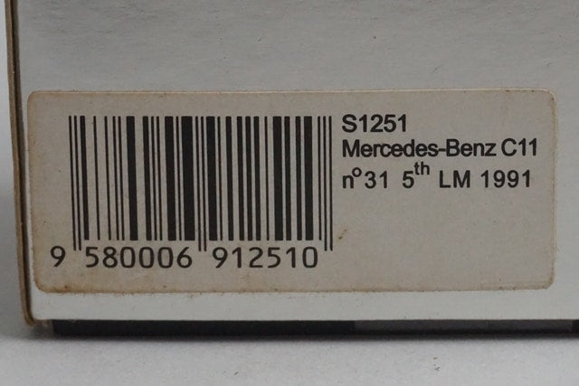 1:43 Spark S1251 Mercedes-Benz C11 Le Mans 5th 1991 #31 model car