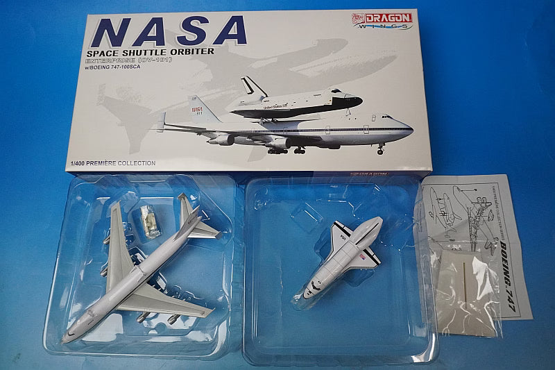 1:400 NASA Space Shuttle Enterprise (OV-101) & B747-100SCA N911NA 55409 Dragon airplane model